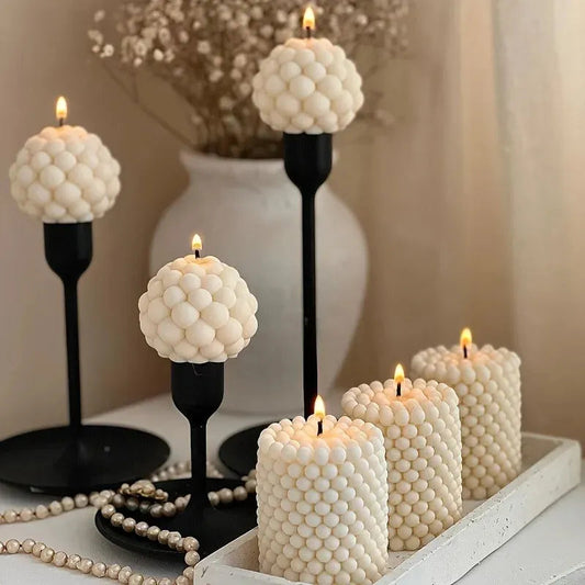Molde para velas de burbujas de felicidad