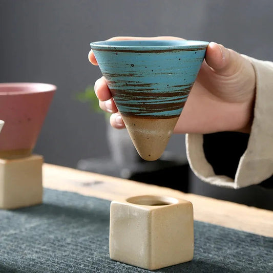 Taza de café de cerámica retro japonesa