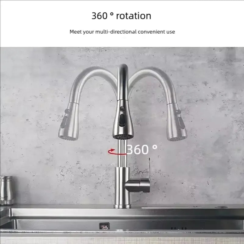 Grifo extraíble de acero inoxidable