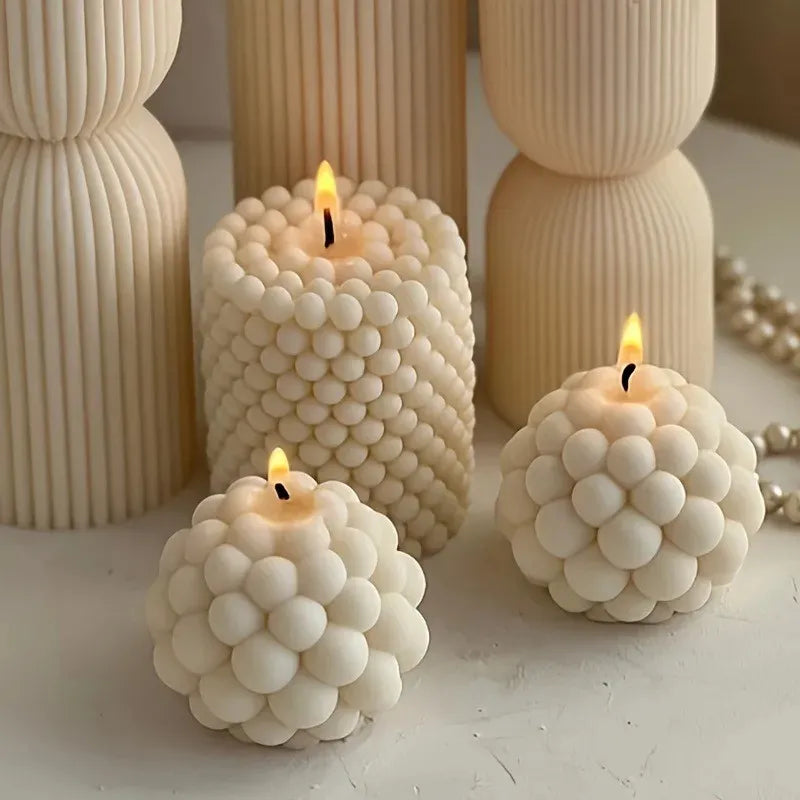 Molde para velas de burbujas de felicidad