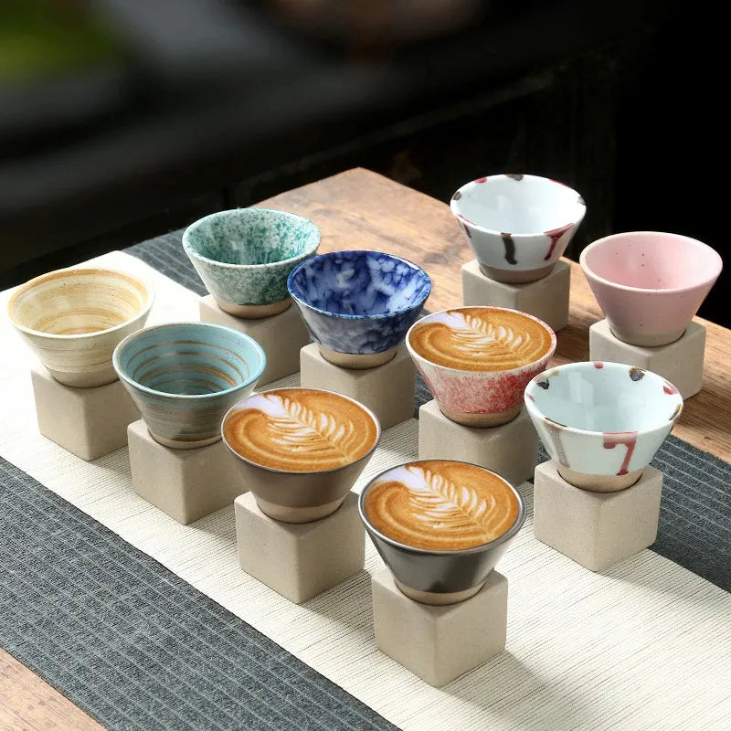 Taza de café de cerámica retro japonesa
