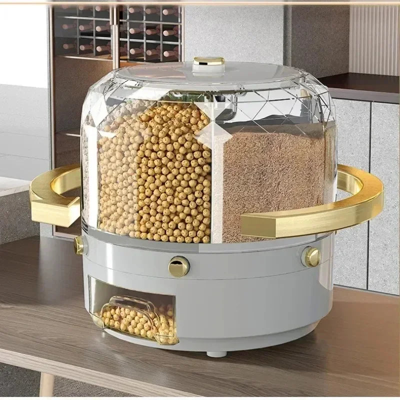 Dispensador de alimentos giratorio de 360°