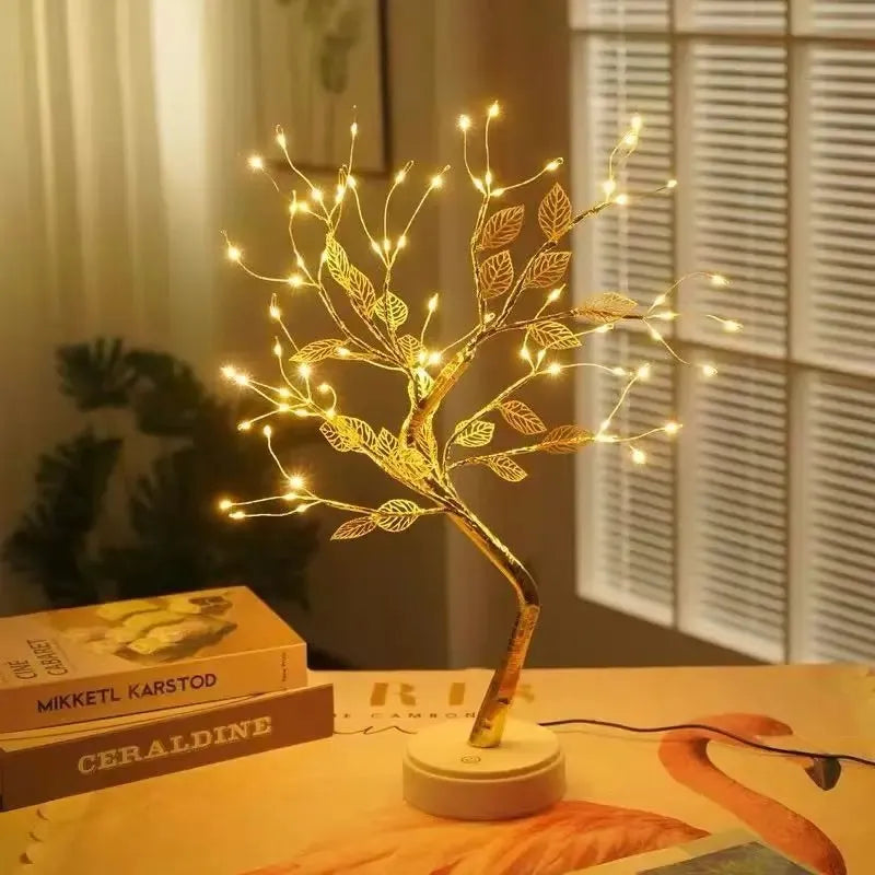 Árbol bonsái LED de flores de cerezo