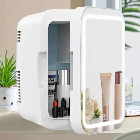 Mini refrigerador elegante para cosméticos