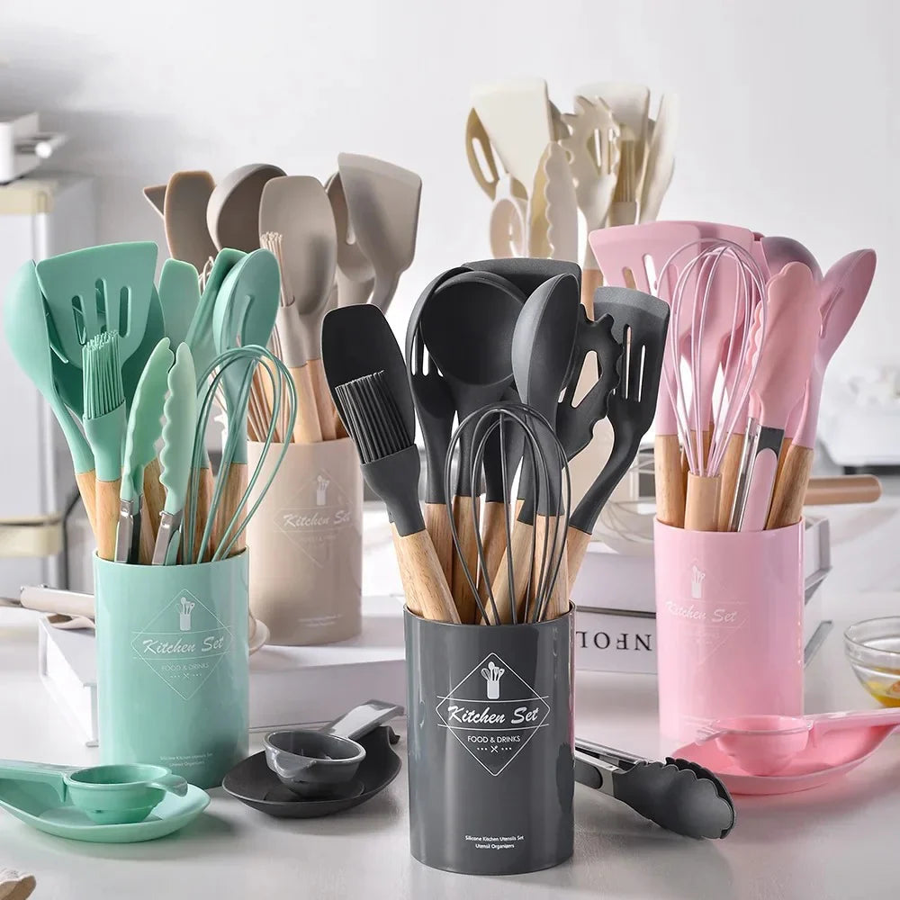 Juego de utensilios de cocina de silicona