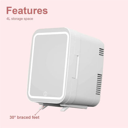 Mini refrigerador elegante para cosméticos