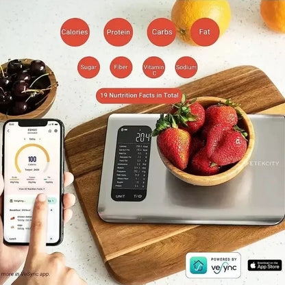 Balanza de cocina inteligente para nutrición