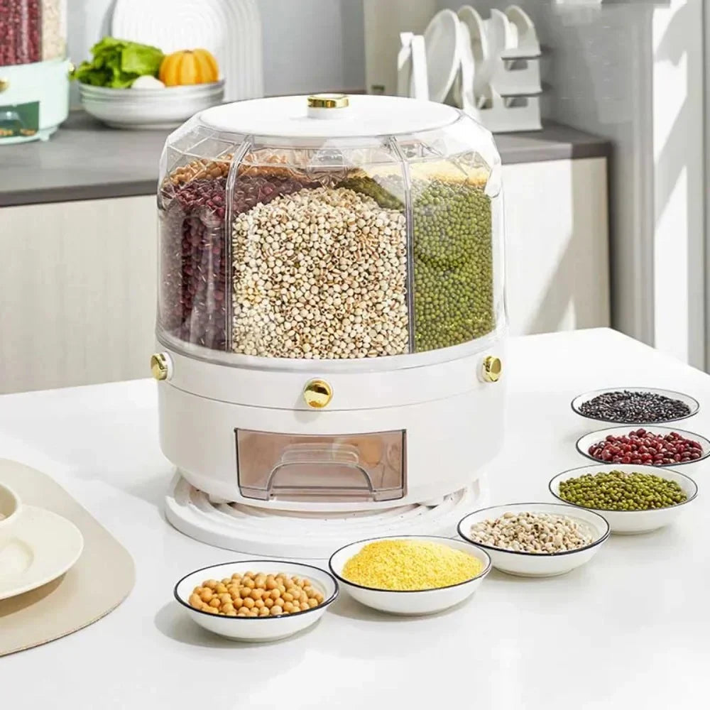 Dispensador de alimentos giratorio de 360°