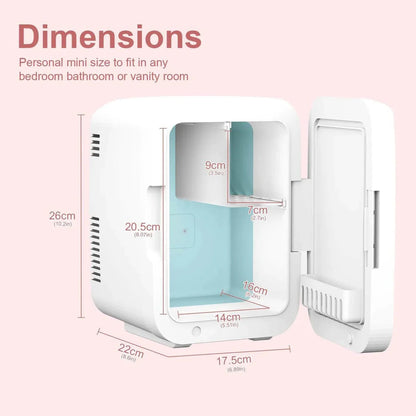 Mini refrigerador elegante para cosméticos