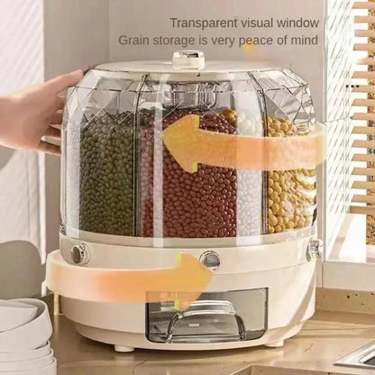 Dispensador de alimentos giratorio de 360°