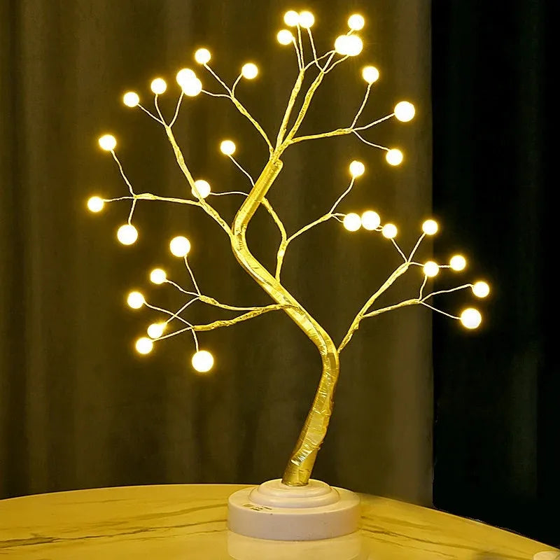 Árbol bonsái LED de flores de cerezo