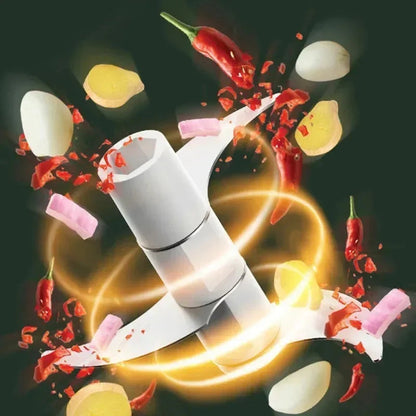Picador compacto de alimentos con manivela